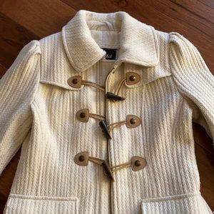 Guess Jacket nice look & weight. Zip front/ 2 pockets.  25”L, 19” armpit to pit.